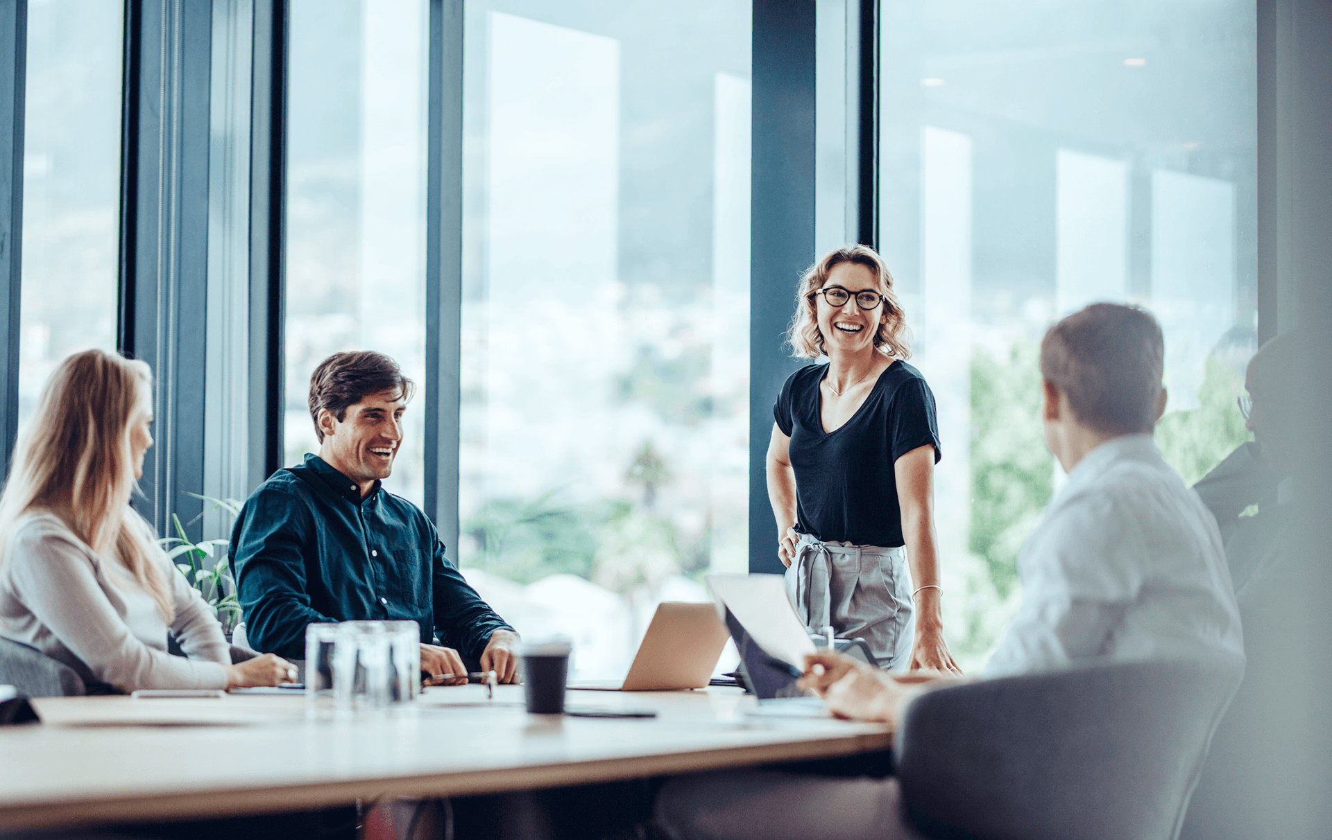 People talking in the conference room